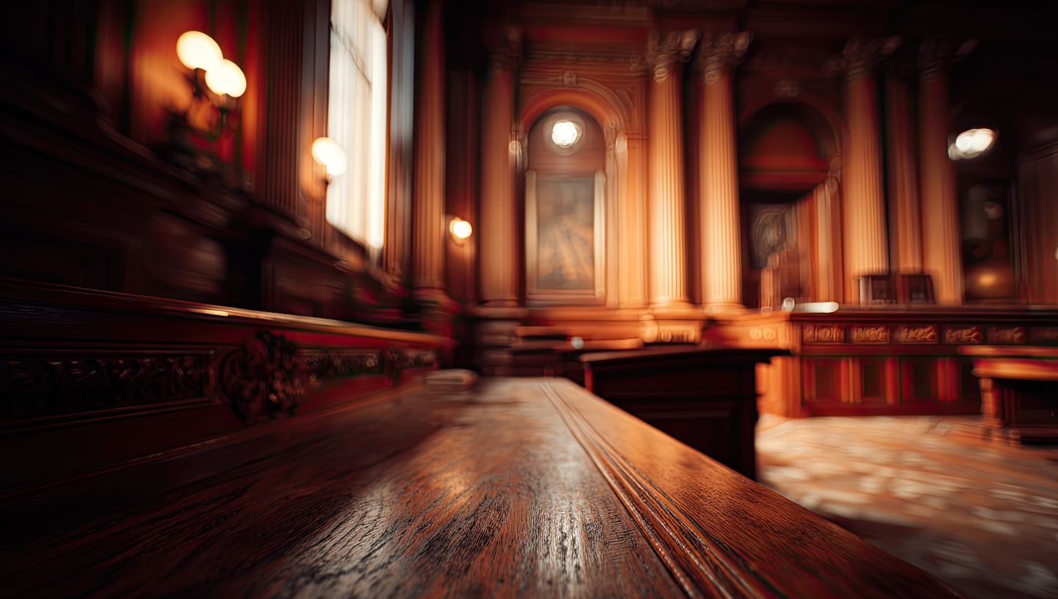 Courthouse and legal proceedings representing Johnson & Johnson talc litigation and verdicts.
